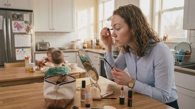 How I Get Ready When the Kids Are Awake, Hungry, and Touching Everything