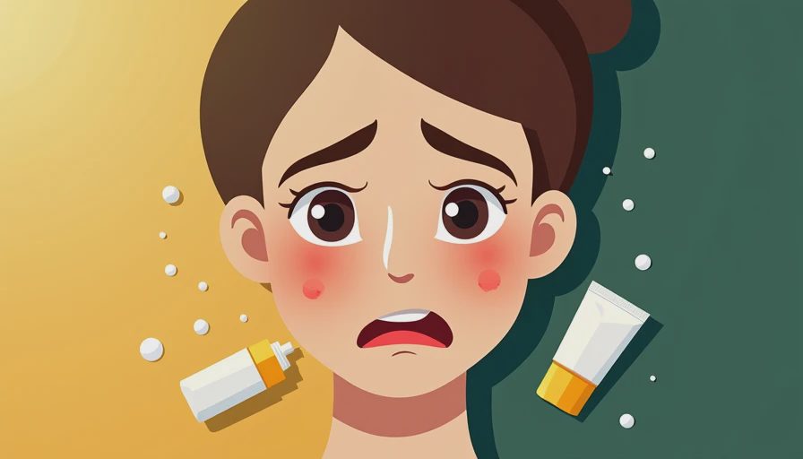 Illustration for allergic reaction to sunscreen