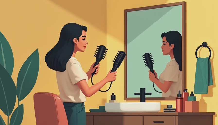 Illustration for 3 prong hair curler