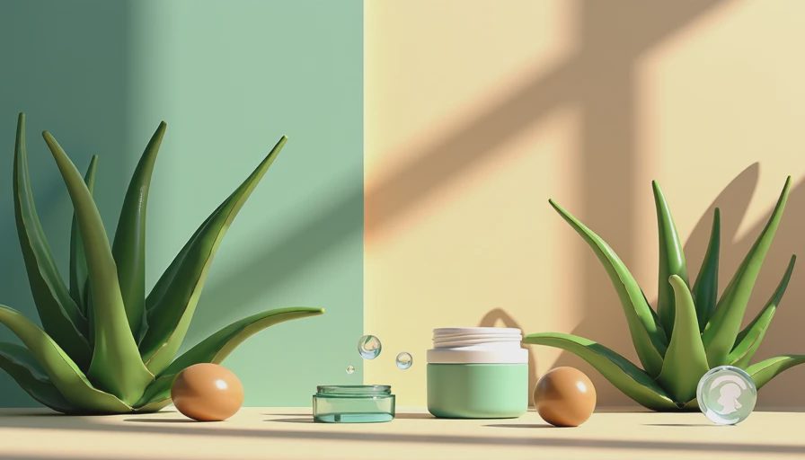 Visual context for aloe vera skin care