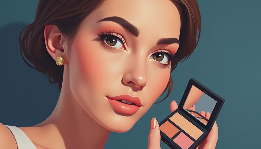 Illustration for multi functional makeup
